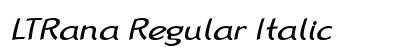 LTRana Regular Italic preview