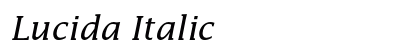 Lucida Italic Font Lucida Italic Font Preview