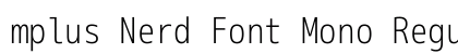 mplus Nerd Font Mono Regular Preview