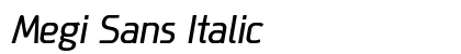 Megi Sans Italic preview