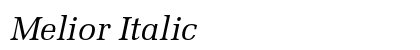 Melior Italic preview