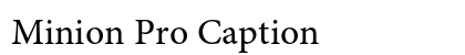 Minion Pro Caption Preview