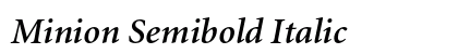 Minion Semibold Italic Preview