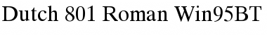 Download Dutch801 Rm Win95BT Font