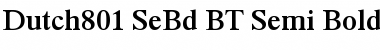 Download Dutch801 SeBd BT Semi-Bold Font