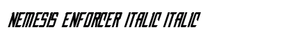 Nemesis Enforcer Italic Italic preview