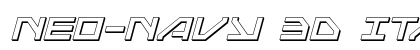 Neo-Navy 3D Italic Italic preview