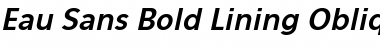 Download Eau Sans Bold Lining Oblique Font