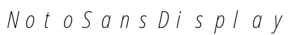 NotoSansDisplay NF Italic Preview