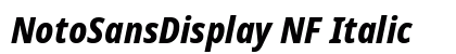 NotoSansDisplay NF Italic Preview