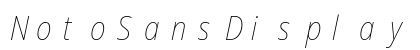 NotoSansDisplay NF Italic preview