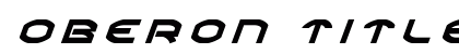 Oberon Title Italic Italic preview