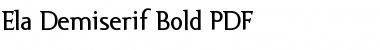 Download Ela Demiserif Font