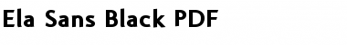 Download Ela Sans Black Font