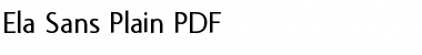 Download Ela Sans Plain Font