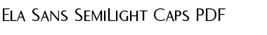 Download Ela Sans SemiLight Caps Regular Font