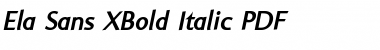 Download Ela Sans XBold Italic Font