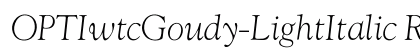 OPTIwtcGoudy-LightItalic Regular preview