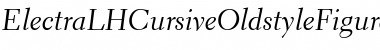 Download ElectraLHCursiveOldstyleFigures Font