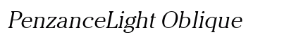 PenzanceLight Oblique Preview