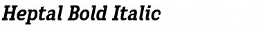 Download Heptal Bold Italic Font
