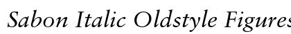 Sabon Italic Oldstyle Figures Preview