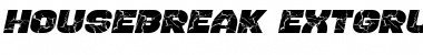 Download Housebreak Ext Grunged Italic Font