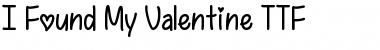 Download I Found My Valentine Regular Font