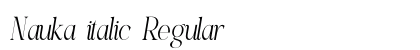 Nauka italic Regular preview