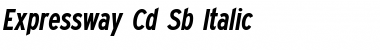 Download Expressway Condensed SemiBold Italic Font