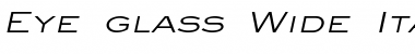 Download Eye glass Wide Font
