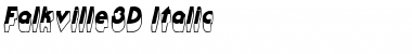 Download Falkville3D Italic Font