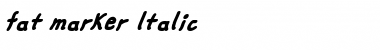 Download fat marker Italic Font