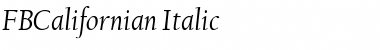 Download FBCalifornian Italic Font