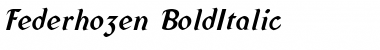 Download Federhozen BoldItalic Font