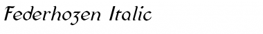 Download Federhozen Italic Font