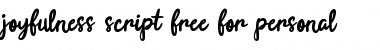 Download Joyfulness Script free personal Regular Font