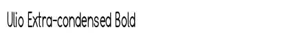 Ulio Extra-condensed Bold Preview