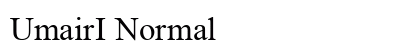UmairI Normal Font UmairI Normal Font Preview
