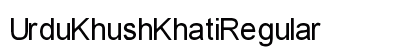 Urdu Khush Khati Regular Font Urdu Khush Khati Regular Font Preview