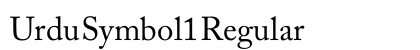 Urdu Symbol1 Regular Font Urdu Symbol1 Regular Font Preview