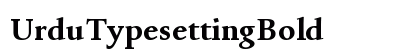 Urdu Typesetting Bold Font Urdu Typesetting Bold Font Preview