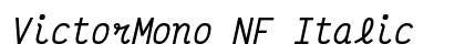 VictorMono NF Italic preview