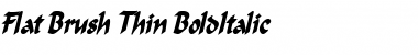 Download Flat Brush Thin BoldItalic Font