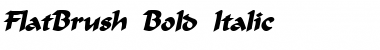 Download FlatBrush Bold Italic Font