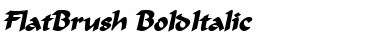 Download FlatBrush BoldItalic Font
