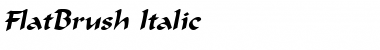 Download FlatBrush Italic Font