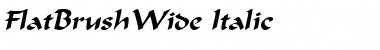 Download FlatBrushWide Italic Font