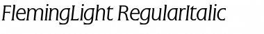 Download FlemingLight RegularItalic Font