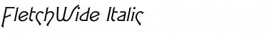 Download FletchWide Italic Font